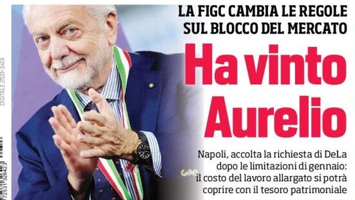 Prime pagine giornali sportivi oggi: il Napoli sui media- immagine 1
