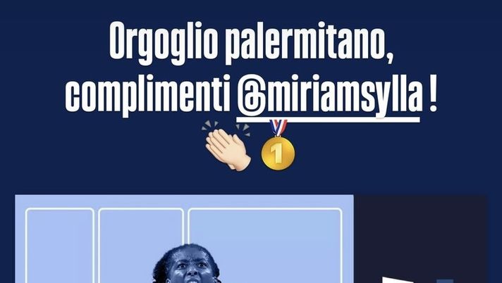 FOTO Olimpiadi, il Palermo celebra l’oro di Myriam Sylla: “Orgoglio palermitano” - immagine 1