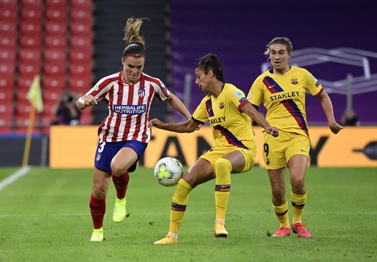 Alia Guagni in azione con la maglia dell'Atletico de Madrid. (Foto di Javier Soriano/Pool via Getty Images) Alia Guagni all'esordio con l'Atletico Madrid