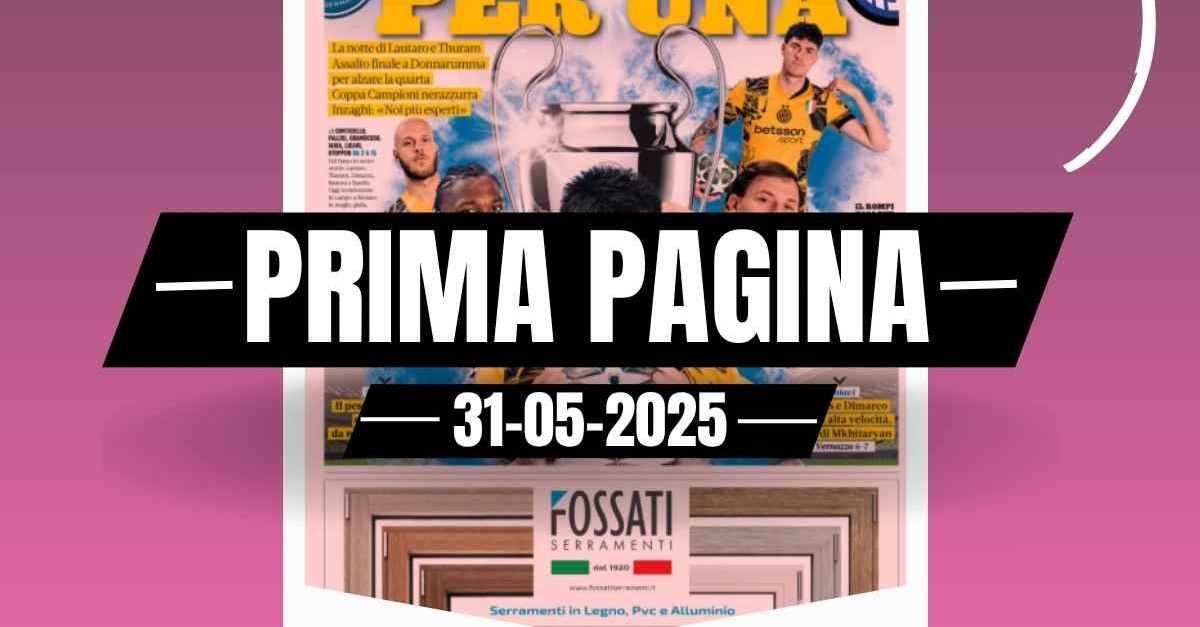 prima pagina gazzetta dello sport stasera la finale di champions league