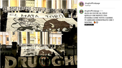 Provocazione dei Drughi a Superga: “Dal 1897 la vera storia di Torino siamo noi”