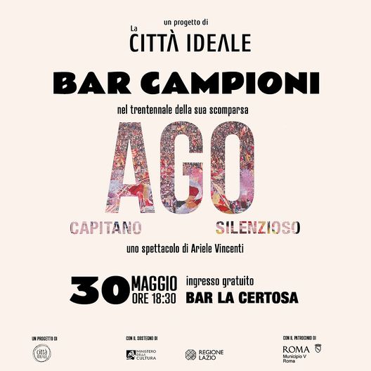 Di Bartolomei, a Roma il bar diventa Teatro in ricordo di Ago- immagine 4