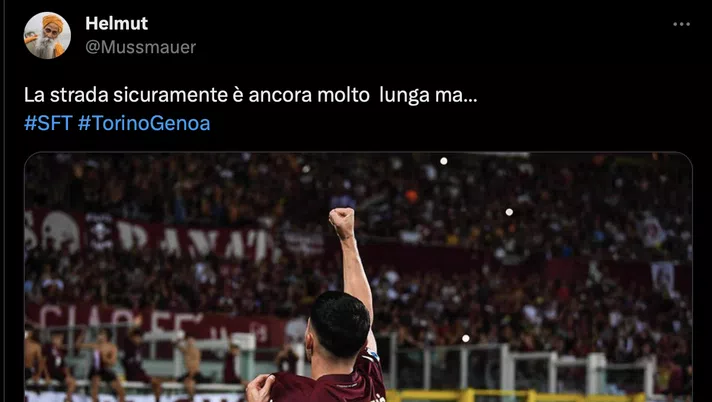 Torino-Genoa 1-0, le reazioni social: “La strada è molto lunga, ma…” - immagine 1