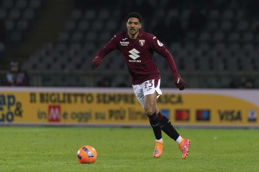 TURIN, ITALY - JANUARY 7: Saul Coco of Torino FC in action during the Serie A match between Torino FC and Udinese Calcio at Stadio Olimpico di Torino on January 7, 2026 in Turin, Italy. (Photo by Stefano Guidi - Torino FC/Torino FC 1906 via Getty Images)