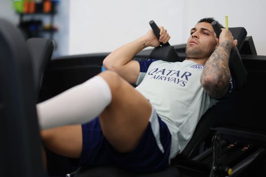 COMO, ITALY - MARCH 25: Lautaro Martinez of FC Internazionale in action during the FC Internazionale training session at BPER Training Centre at Appiano Gentile on March 25, 2026 in Como, Italy. (Photo by Francesco Scaccianoce - Inter/Inter via Getty Images) Inter Lautaro