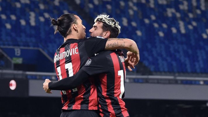 Zlatan Ibrahimovic Theo Hernández AC Milan Napoli-Milan