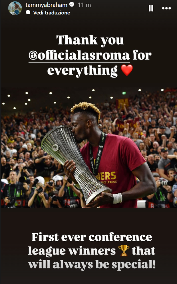 Abraham saluta la Roma e ricorda la Conference: “Sarà sempre speciale” – FOTO- immagine 2