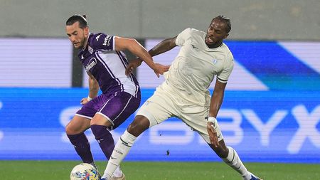FLORENCE, ITALY - APRIL 13: Jack Harrison of ACF Fiorentina in action against Nuno Tavares of SS Lazio during the Serie A match between ACF Fiorentina and SS Lazio at Artemio Franchi on April 13, 2026 in Florence, Italy. (Photo by Gabriele Maltinti/Getty Images)