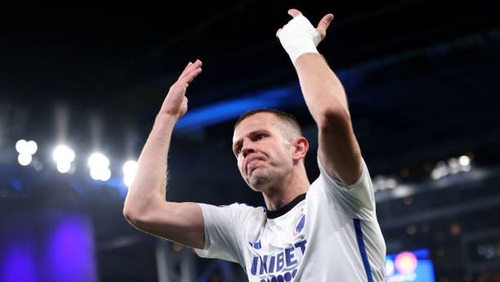 COPENHAGEN, DENMARK - NOVEMBER 08: Denis Vavro of FC Copenhagen reacts during the UEFA Champions League match between F.C. Copenhagen and Manchester United at Parken Stadium on November 08, 2023 in Copenhagen, Denmark. (Photo by Maja Hitij/Getty Images) Denis Vavro