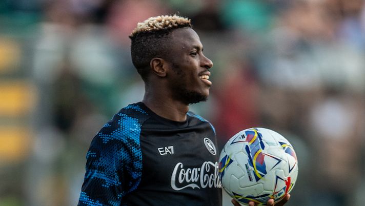 CASTEL DI SANGRO, ITALY - JULY 27: SSC Napoli player Victor Osimhen during the afternoon training session at Teofilo Patini Stadium, on July 27 2024 in Castel di Sangro, Italy. (Photo by SSC NAPOLI/SSC NAPOLI via Getty Images) Napoli, Osimhen interamente in gruppo e con partitina. Nell’amichevole di domani… - immagine 1