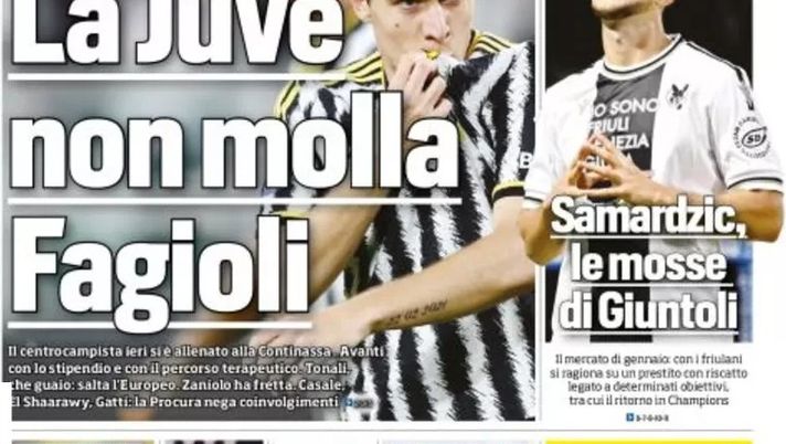 EDICOLA TS – Samardzic, le mosse di Giuntoli: si ragiona per un prestito a gennaio - immagine 1