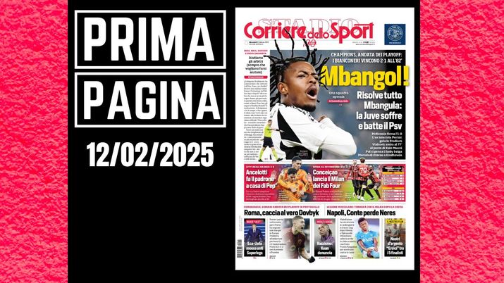 Prima Pagina Corriere dello Sport 12 febbraio