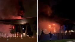 VIDEO / Notte di paura al Viola Park: le immagini dell’incendio