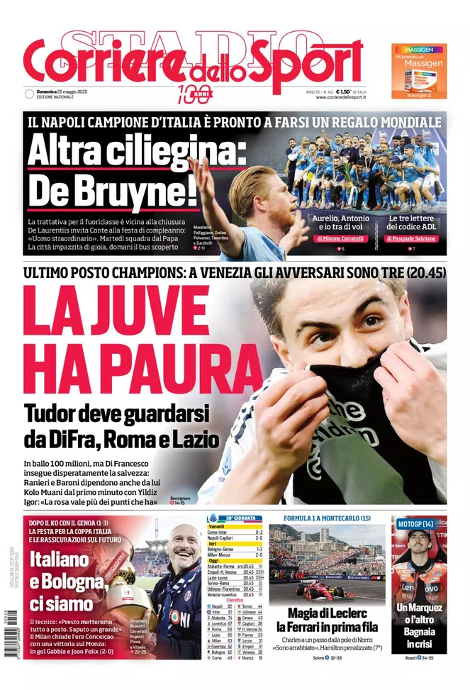 Prima pagina Gazzetta dello Sport: Un giro imperiale - Pianeta Milan