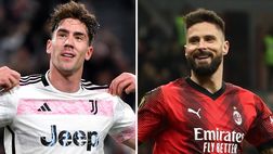 Juventus-Milan, Vlahovic vs Giroud: numeri a confronto