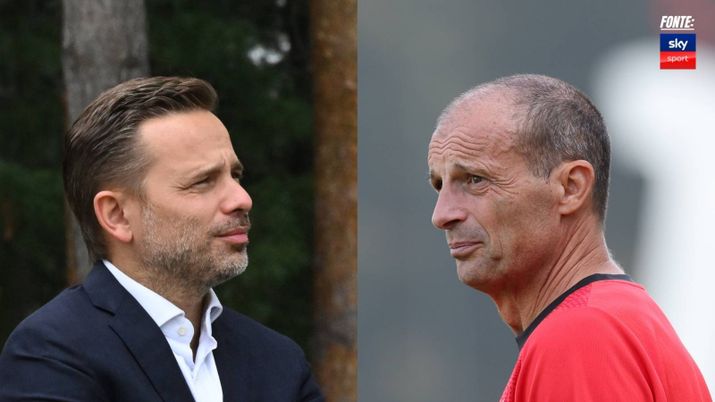 Giorgio Furlani e Massimiliano Allegri, rispettivamente amministratore delegato e allenatore del Milan