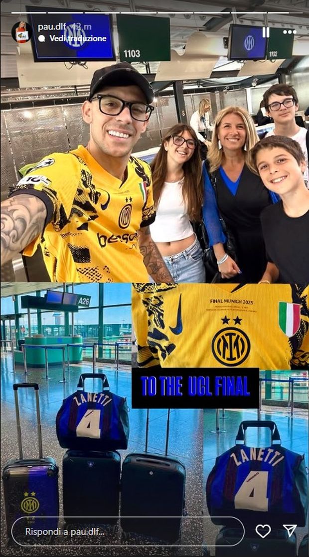 Inter-PSG, tutta la famiglia Zanetti pronta per il viaggio a Monaco- immagine 1