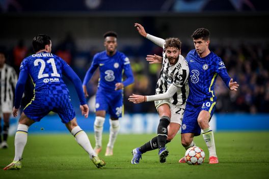 Manuel Locatelli e Christian Pulisic in Chelsea-Juventus 4-0 del 23 novembre 2021 (Foto di Daniele Badolato - Juventus FC/Juventus FC via Getty Images)  Atalanta-Milan-Pulisic