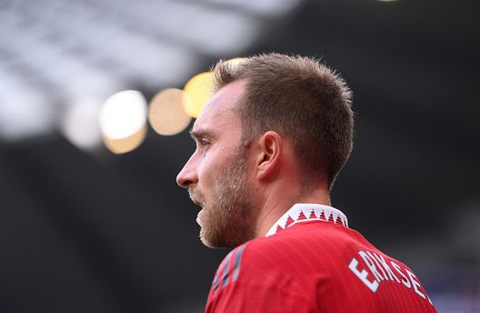 MANCHESTER, INGHILTERRA - OTTOBRE 02: Christian Eriksen con la maglia del Manchester United nel derby di campionato contro il Manchester City.( Foto di Laurence Griffiths/Getty Images) ERIKSEN DIFENSIVO, UNO SCEMPIO