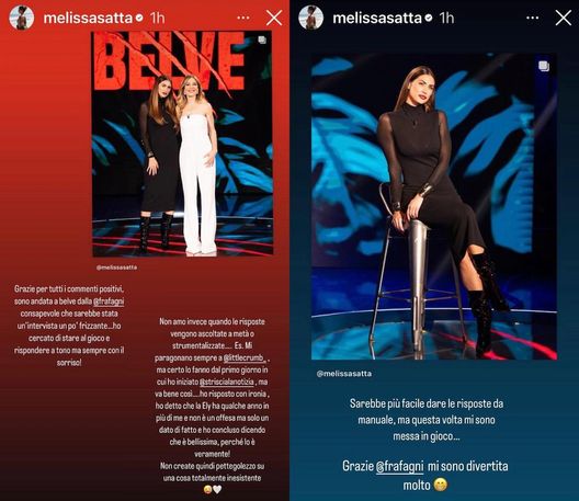 Melissa Satta su Belve: “Ho cercato di rispondere a tono. La battuta sulla Canalis? Non amo…”- immagine 2
