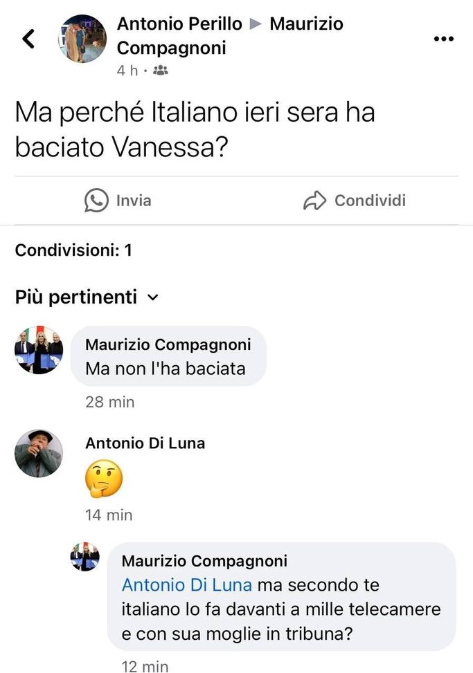 Presunto bacio Italiano-Vanessa Leonardi: il marito Compagnoni nega tutto- immagine 2