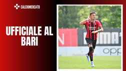 Milan, UFFICIALE: Nasti passa in prestito con diritto di riscatto al Bari