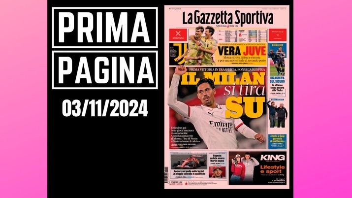 Prima pagina Gazzetta dello Sport: il Milan si tira su. Ira per Nesta