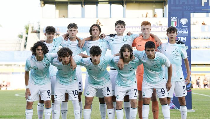 FERMO, ITALY - JUNE 24: Players of FC Internazionale pose for a photo prior the U15 Serie A e B Final between Empoli and FC Internazionale on June 24, 2023 in Fermo, Italy. (Photo by Danilo Di Giovanni - FC Internazionale/Inter via Getty Images) Under 15, l’Inter è Campione d’Italia! Battuto in finale l’Empoli ai rigori - immagine 1