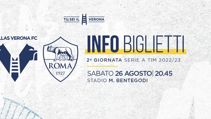 FOTO HELLAS VERONA FC
Verona-Roma, i biglietti - immagine 1