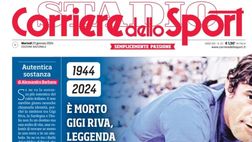 PRIMA PAGINA CORRIERE DELLO SPORT OGGI: “Gigi Riva, Unico”. Sulla Supercoppa: “Sempre Lautaro”