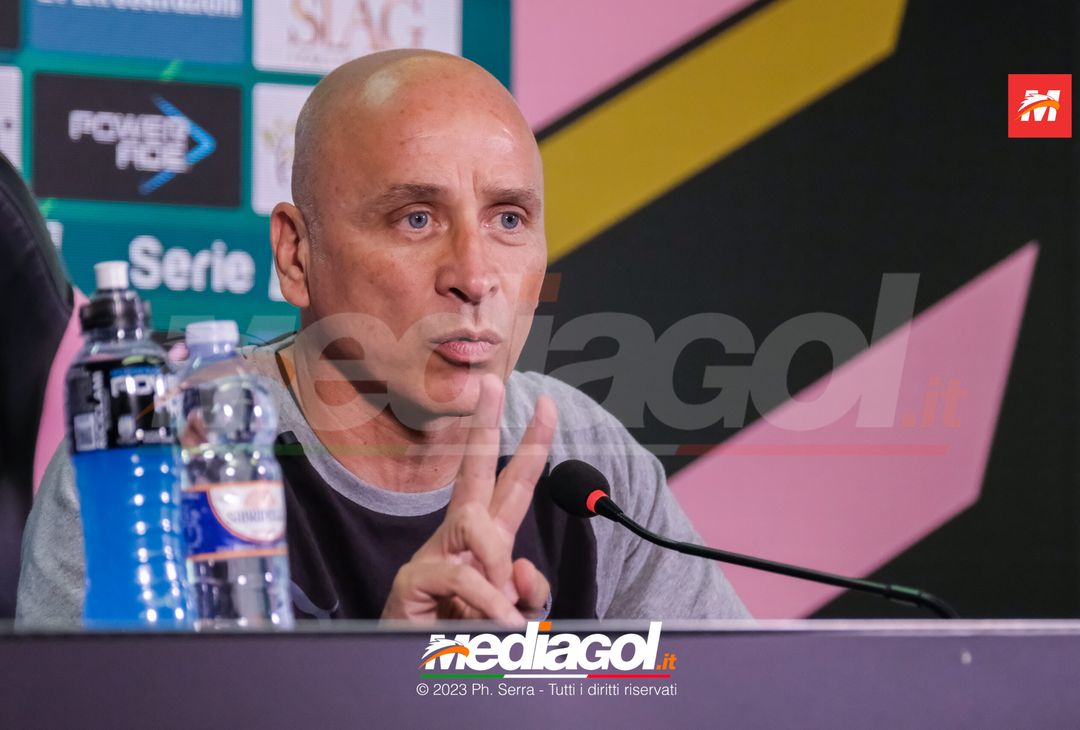 FOTO PALERMO, verso la Reggiana: Eugenio Corini in sala stampa (GALLERY) - immagine 14