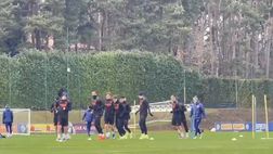 VIDEO FCIN1908 / Inter-Arsenal, allenamento della vigilia: squadra divisa in due