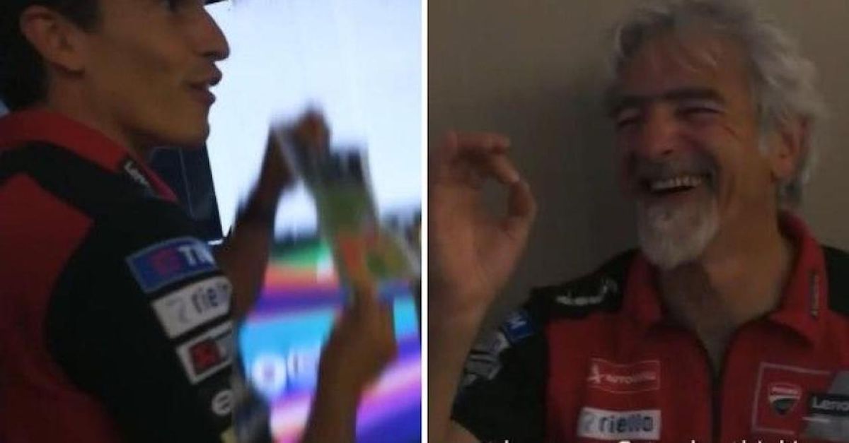 Márquez, sfottò a Dall’Igna per il ko dell’Inter in Champions League | VIDEO Márquez, sfottò a Dall’Igna per il ko dell’Inter in Champions League | VIDEO