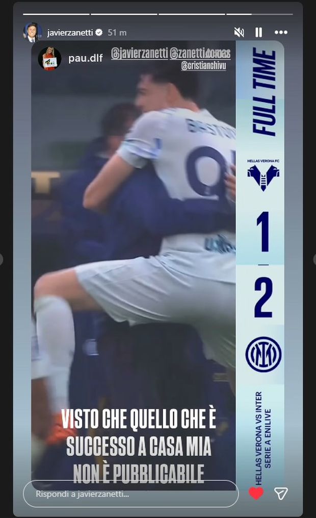 A Verona vittoria Inter all’ultimo minuto. A casa Zanetti succede ‘l’impubblicabile’- immagine 3