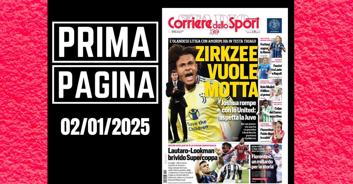 Prima pagina Corriere dello Sport: “Kolo Muani, il Milan ci prova”