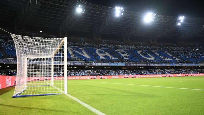 NAPLES, ITALY - OCTOBER 29: A general view inside the stadium before the Serie A TIM match between SSC Napoli and AC Milan at Stadio Diego Armando Maradona on October 29, 2023 in Naples, Italy. (Photo by Claudio Villa/AC Milan via Getty Images) Napoli-Roma, un inedito di Pino Daniele prima del calcio d’inizio - immagine 1