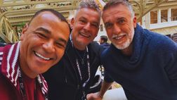 Baggio e Batistuta assieme: il selfie a tinte viola negli States