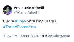 Torino-Fiorentina 0-0, reazioni social: “Cuore Toro oltre l’ingiustizia”