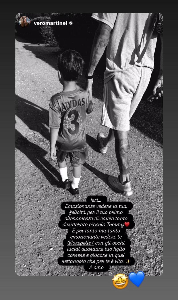 Pellegrini accompagna il piccolo Thomas a calcio. La moglie: “Avevi gli occhi lucidi…”- immagine 2