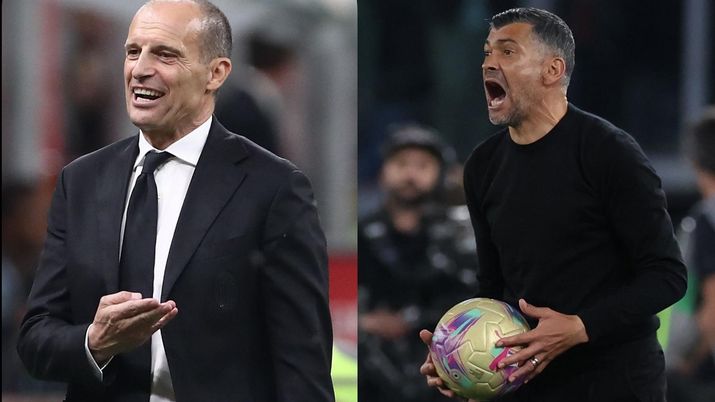 Massimiliano Allegri e Sergio Conceição Milan