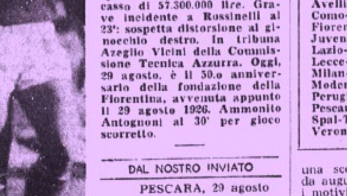 Nel 1976 la Fiorentina festeggiò i 50 anni in campo con una vittoria esterna Nel 1976 la Fiorentina festeggiò i 50 anni in campo con una vittoria esterna - immagine 1