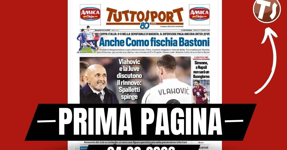 prima pagina tuttosport vlahovic e la juventus discutono il rinnovo spalletti spinge da Pianetamilan.it prima pagina tuttosport vlahovic e la juventus discutono il rinnovo spalletti spinge