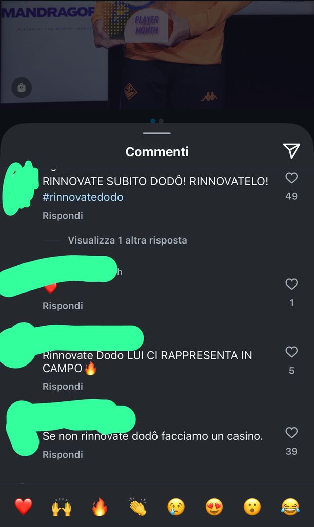 FOTO – Dodò e il nodo sul futuro. Il tifo viola si schiera: “Rinnovatelo!”- immagine 2