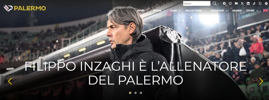 L'annuncio sul sito ufficiale del Palermo UFFICIALE / Serie B, Pippo Inzaghi è il nuovo allenatore del Palermo- immagine 2