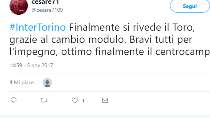 Inter-Torino 1-1, le reazioni social: “In 70 000 convinti di vincere, e invece…” - immagine 1