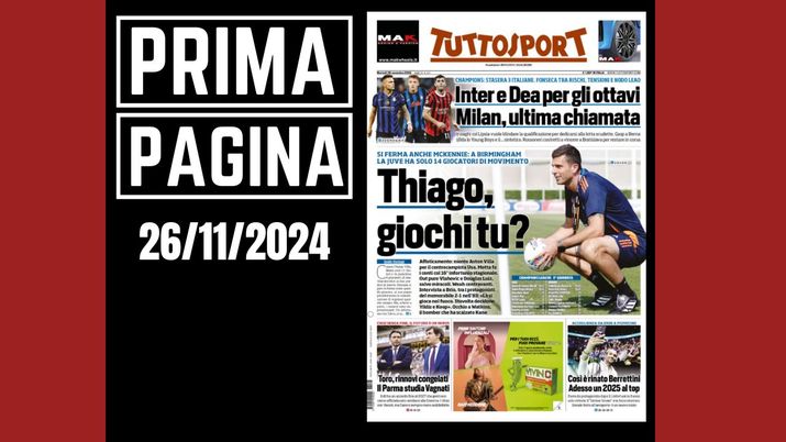 Prima pagina Tuttosport: Champions League, Milan ultima chiamata