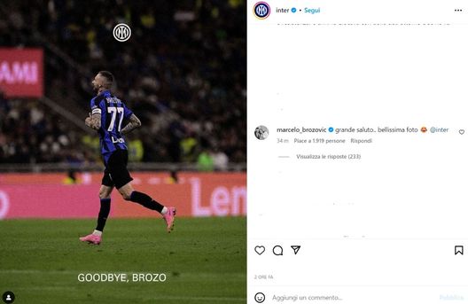 Volano gli stracci, Brozovic sarcastico con l’Inter: “Grande saluto”- immagine 2