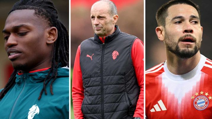 Le Top news di oggi: in foto Rafael Leao, Massimiliano Allegri e Raphael Guerreiro Tra mercato e campo, le Top news di giornata del Milan