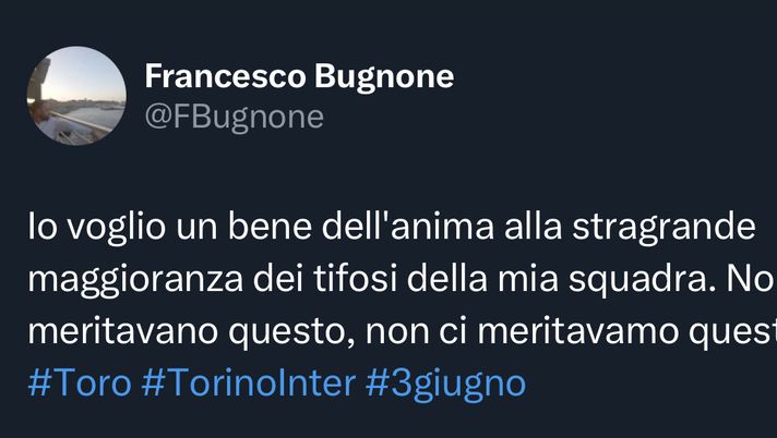 Torino-Inter 0-1, le reazioni social: “Non meritavamo questo” - immagine 1