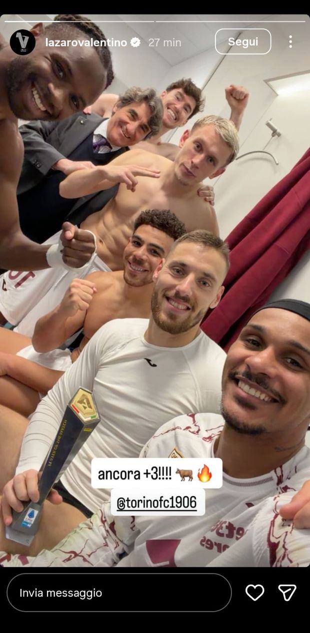 Sassuolo-Torino 0-1, Cairo festeggia con i giocatori negli spogliatoi- immagine 2